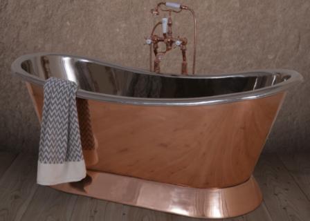 Copper Bateau Bath